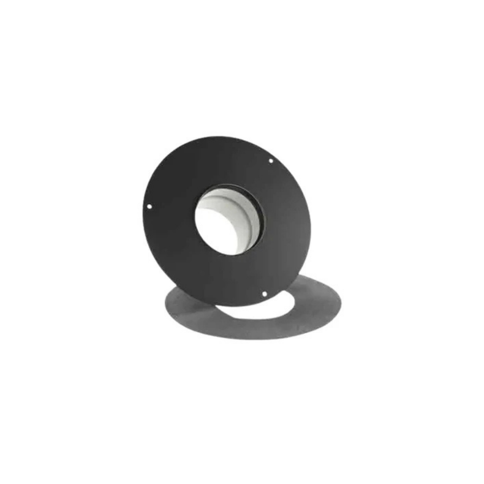Afdekplaat + Manchette Zwart Pellet Ø80 mm
