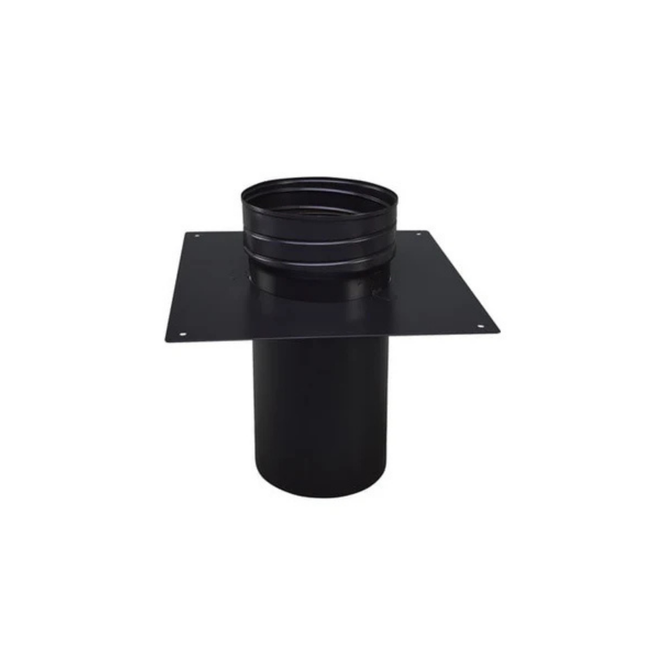 Afdekplaat + Schroefaansluiting Flexibel 125 mm Ral9004
