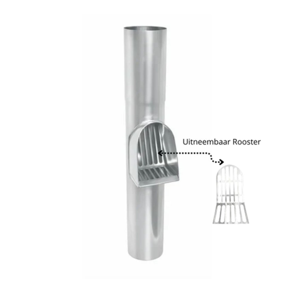 Zinken Bladvanger | Ø80 mm | Met Los Rvs Rooster