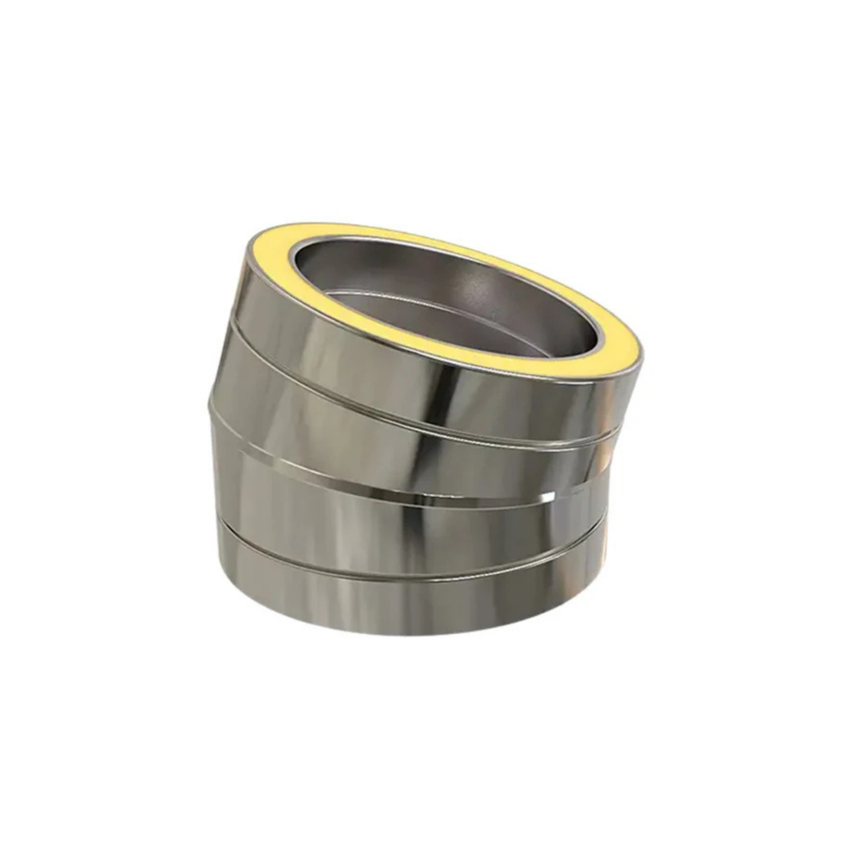 Bocht 15° | TBV Dubbelwandig RVS Ø150 mm
