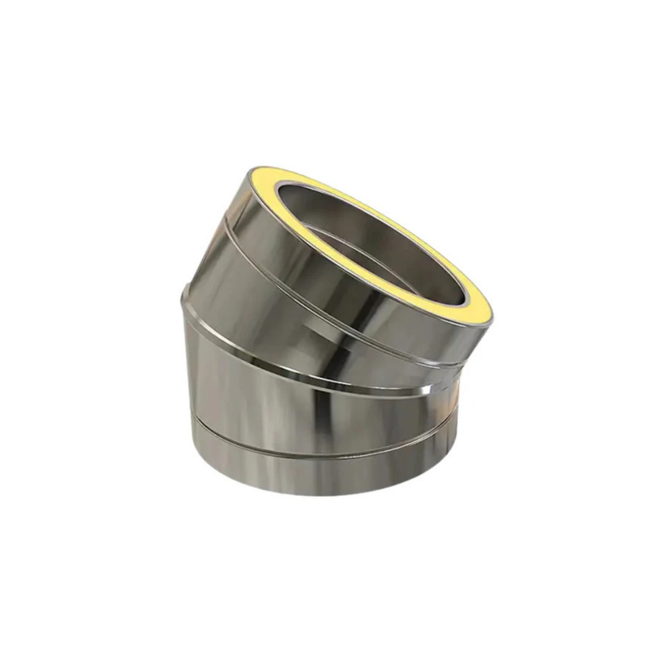Bocht 30° | TBV Dubbelwandig RVS Ø150 mm
