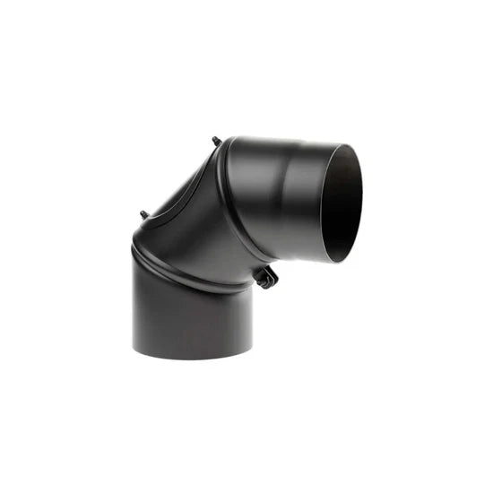 Bocht 90° Verstelb Zwart Staal 2mm Ø150 mm
