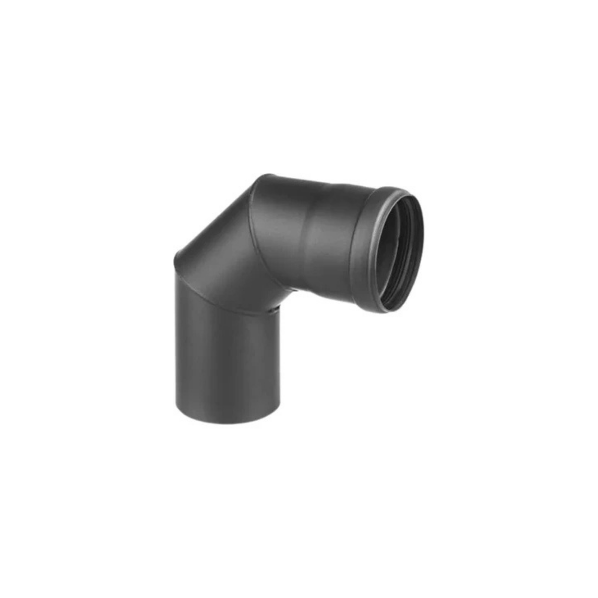 Bocht 90° Zwart Pellet Ø80 mm
