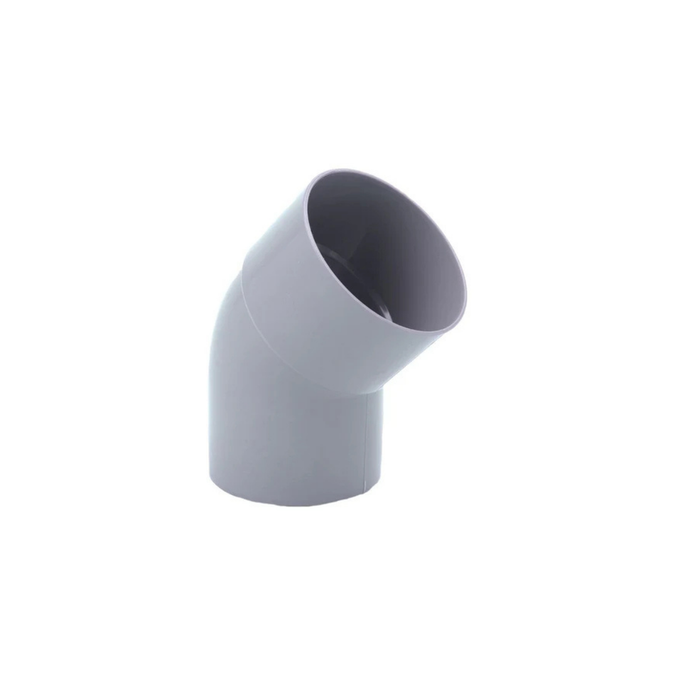 Bocht Pvc Grijs Ø100 mm 45° Lv Mof/Spie
