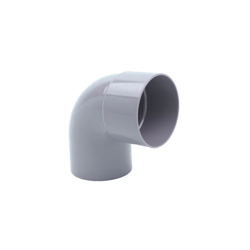 Bocht Pvc Grijs Ø100 mm 87° Lv Mof/Spie
