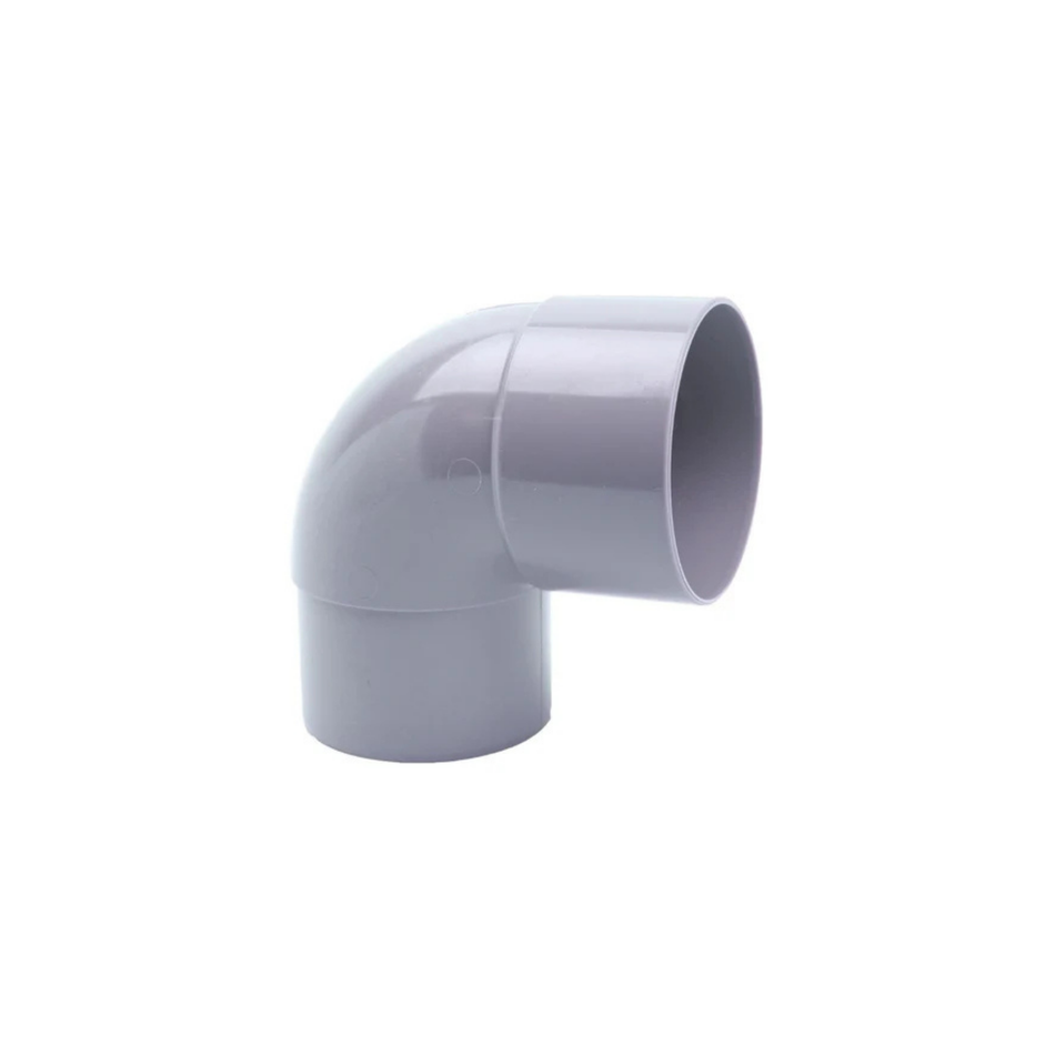 Bocht Pvc Grijs Ø100 mm 87° Lv/Vs Mof/Verjongde Spie

