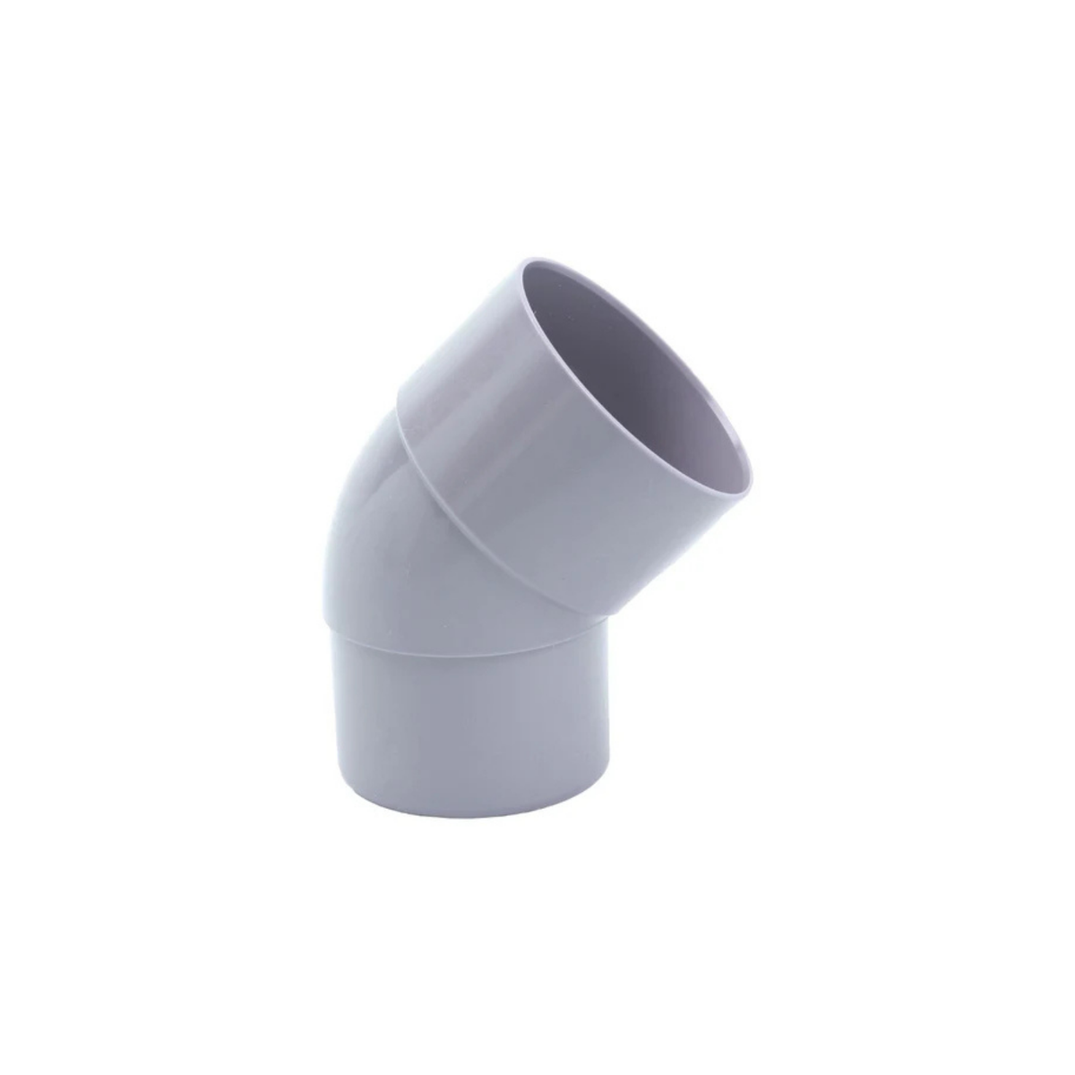 Bocht Pvc Grijs Ø70 mm 45° Lv/Vs Mof/Verjongde Spie
