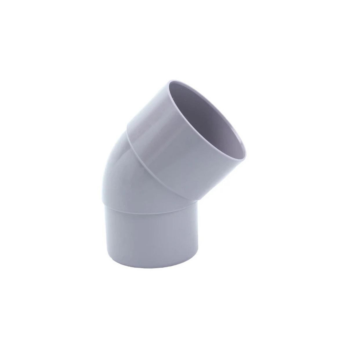Bocht Pvc Grijs Ø80 mm 45° Lv/Vs Mof/Verjongde Spie
