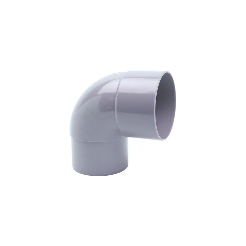 Bocht Pvc Grijs Ø80 mm 87° Lv/Vs Mof/Verjongde Spie
