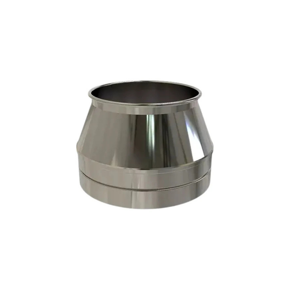 Bovenaansluitstuk DW/EW Ø125 mm | TBV Dubbelwandig RVS Ø125 mm