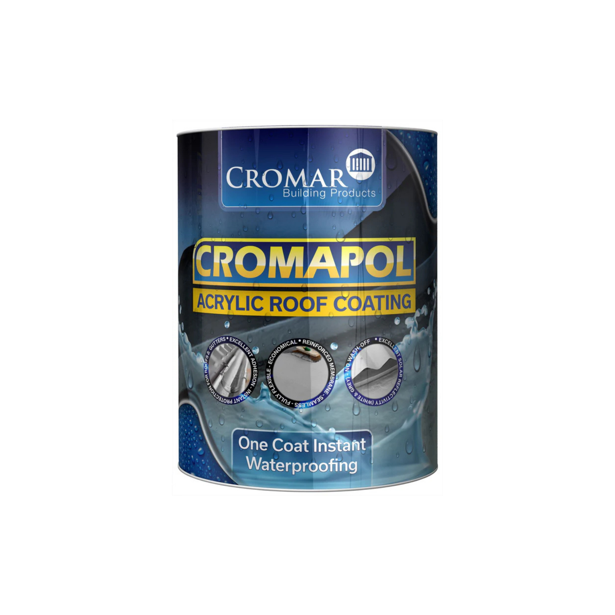 Cromapol met Vezels 5kg Grijs (Ca. 5 m2) Dak en goot coating