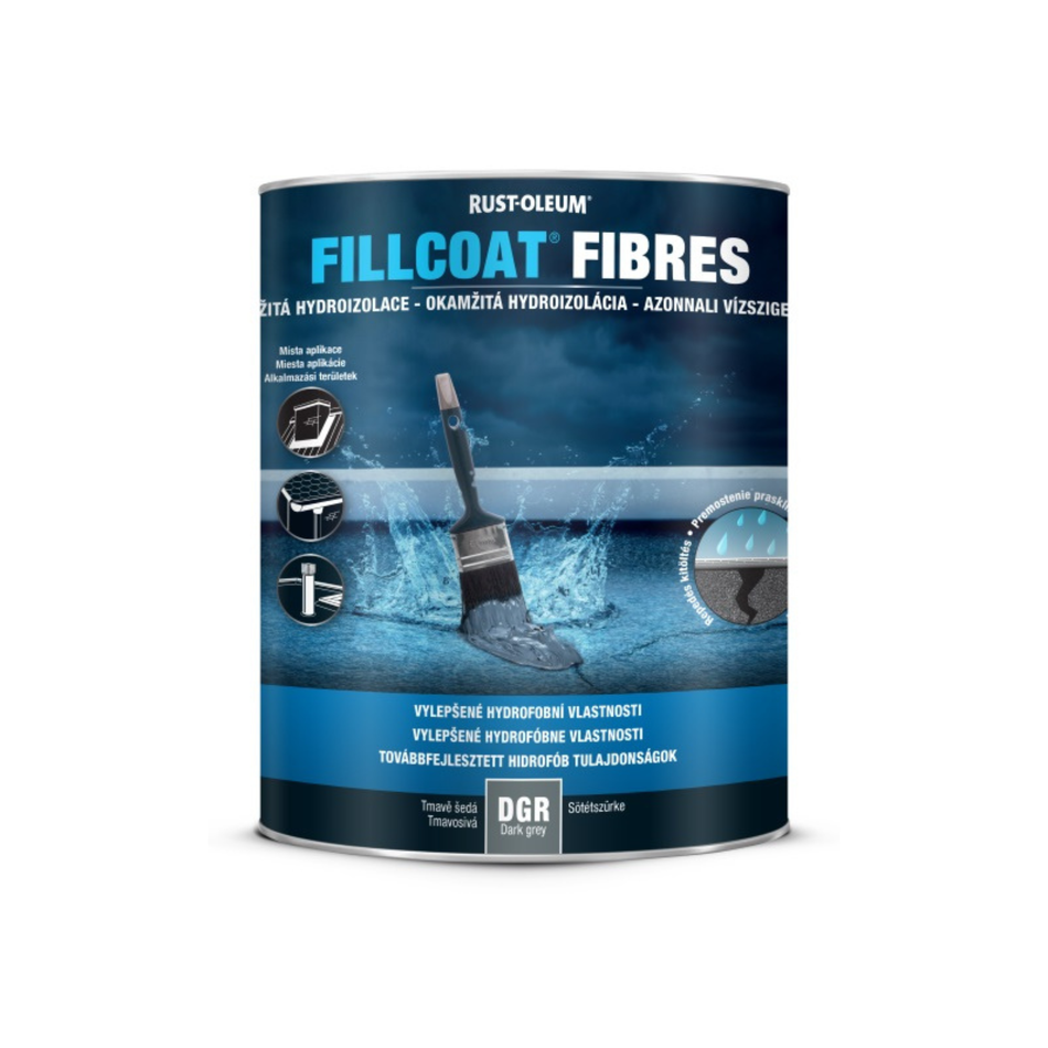 Fillcoat Fibres (met vezels) Donkergrijs 1 Liter (Ca 1 M2)