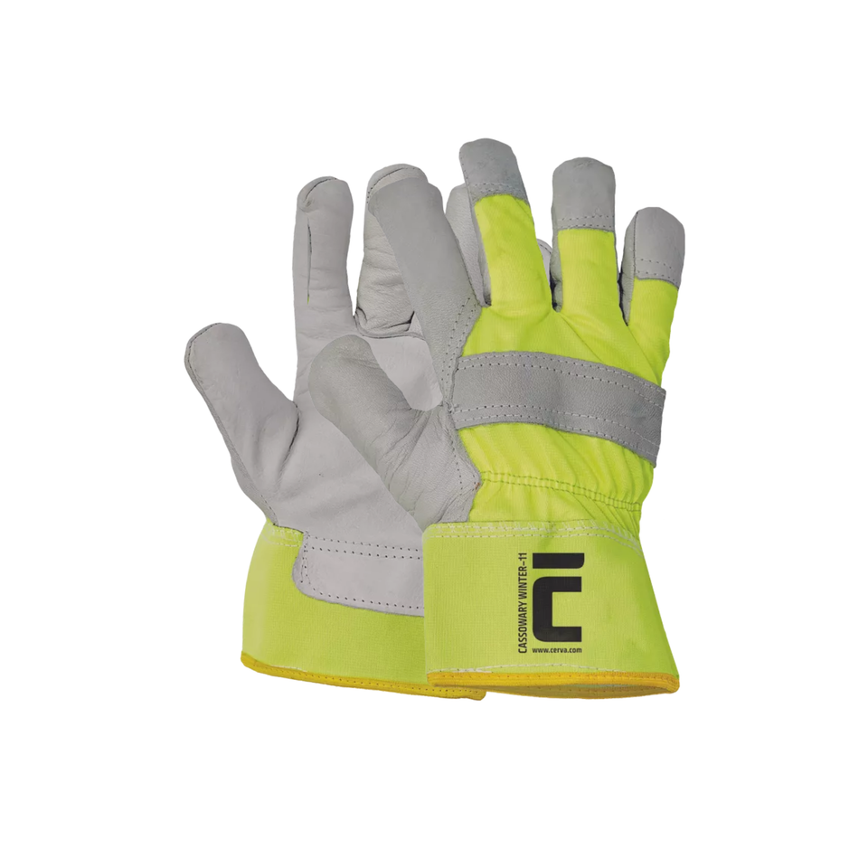 Brandhandschoen Splitleder Gele Kap