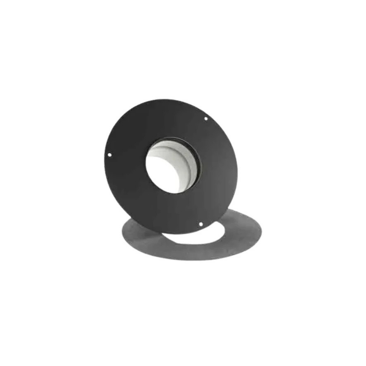 Nisbus + Afdekplaat Zwart Pellet Ø80 mm
