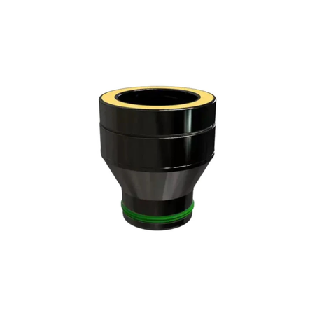 Onderaansluitstuk Pellet/DW Ral9004 Dubbelwandig Ø80 mm
