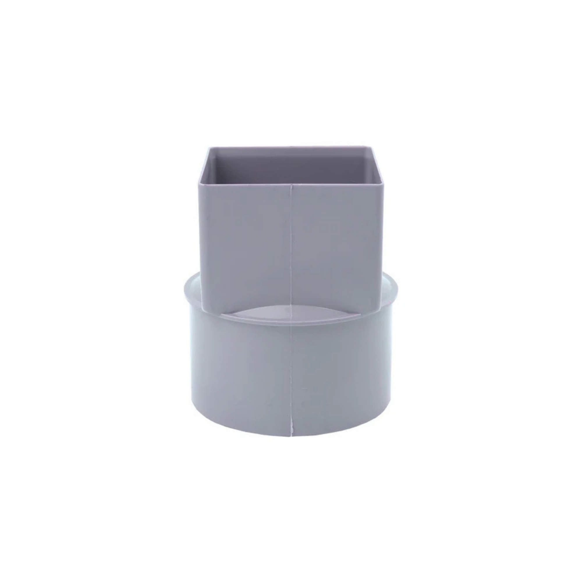 PVC Verloopstuks Vierkant 80 x 80 mm naar 110 mm Mof/verjonge Spie
