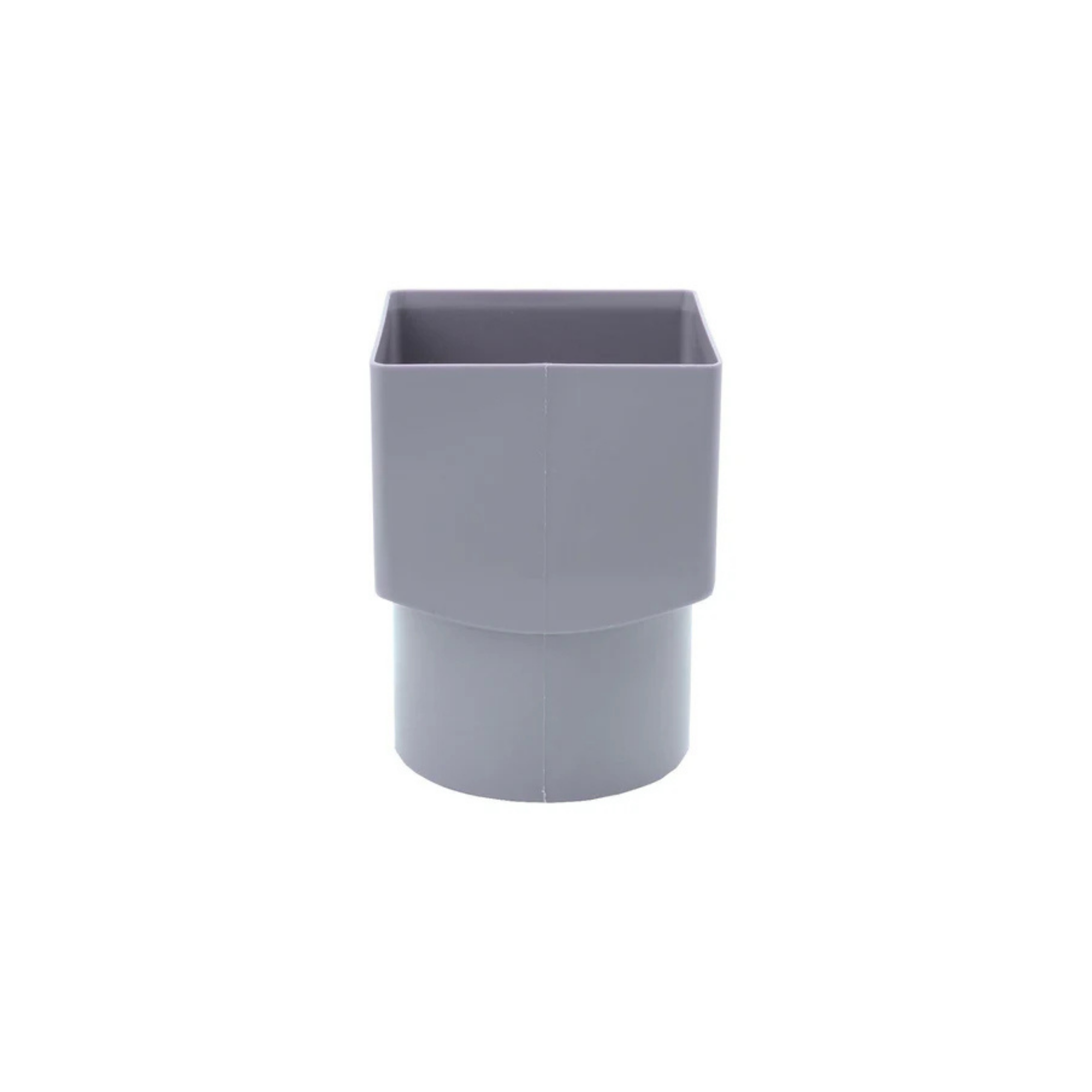 PVC Verloopstuks Vierkant 80 x 80 mm naar 80 mm Mof/Spie
