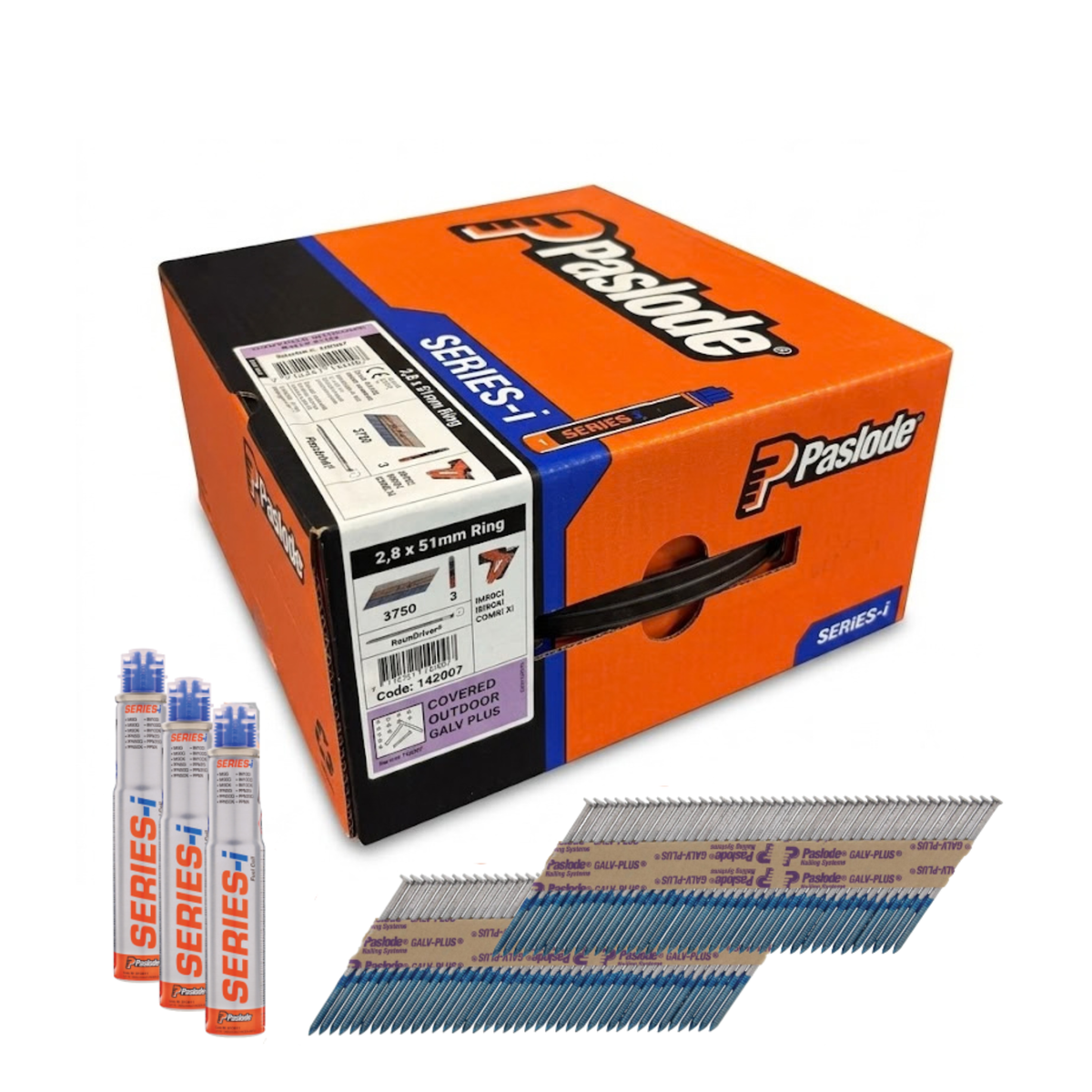 Paslode Nagels | 2,8x51 3750stuks IM90 Galvanisch