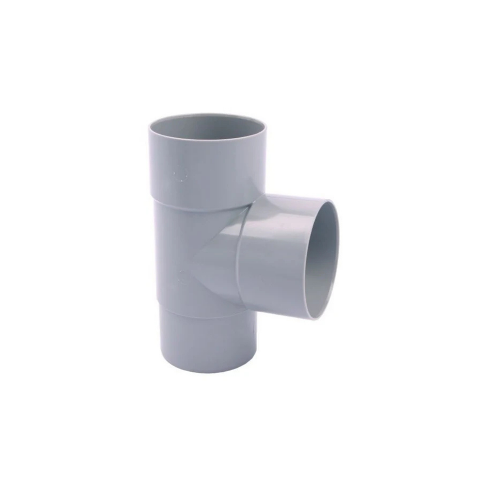Pvc T-Stuk Grijs Ø100 mm 87° Lv/Vs Mof/Verjongde Spie
