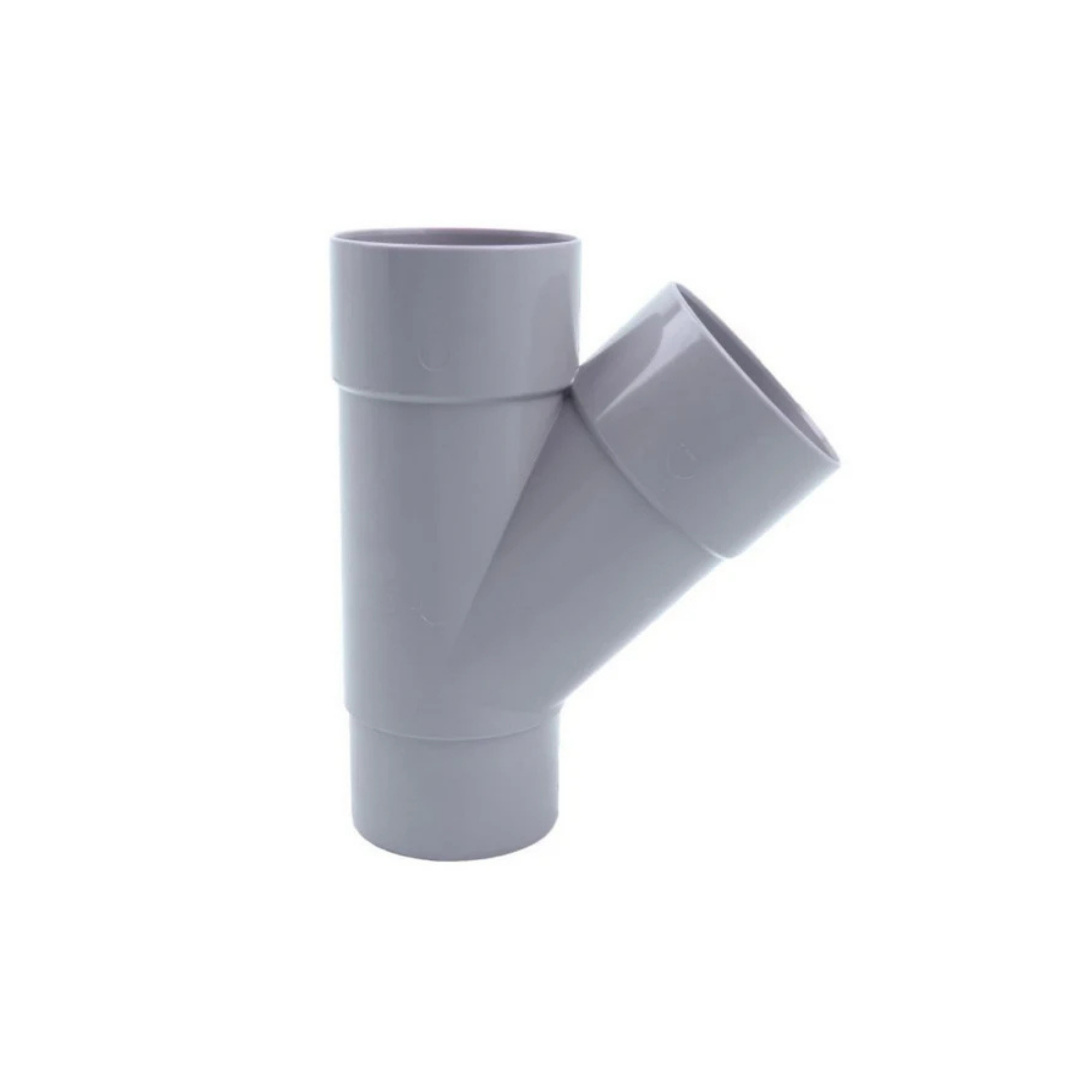 Pvc T-Stuk Grijs Ø70 mm 45° Lv/Vs Mof/Verjongde Spie
