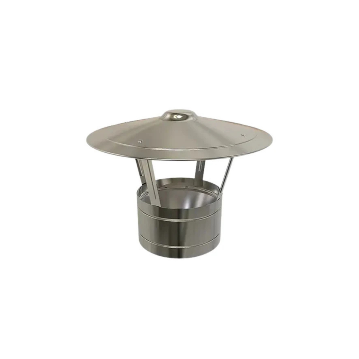 Regenkap | TBV Dubbelwandig RVS Ø150 mm
