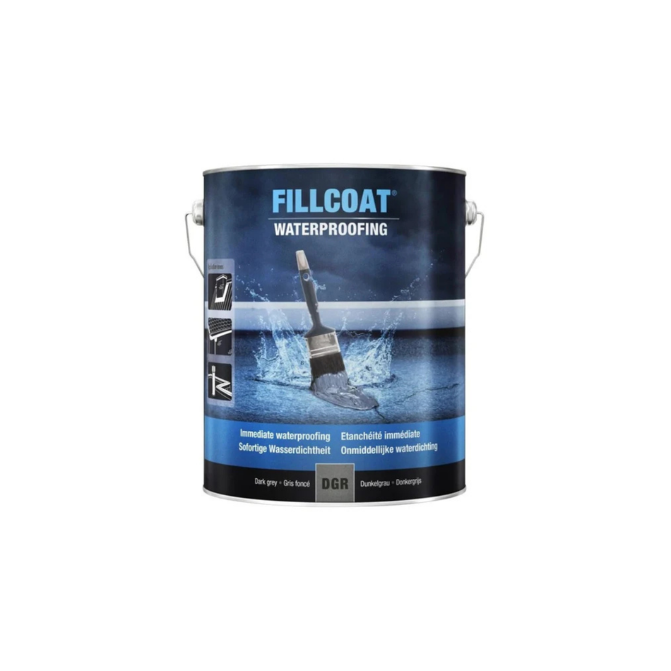 Rust-Oleum Fillcoat Donkergrijs (zonder vezels) 5 Liter (Ca 5 M2)