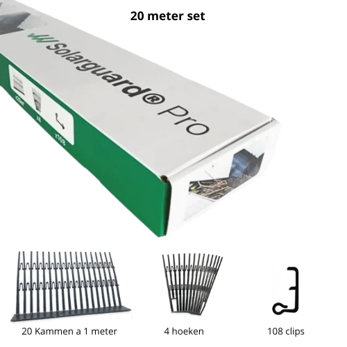 Solarguard® Pro Vogelwering Set 20 Meter 35 mm Clips