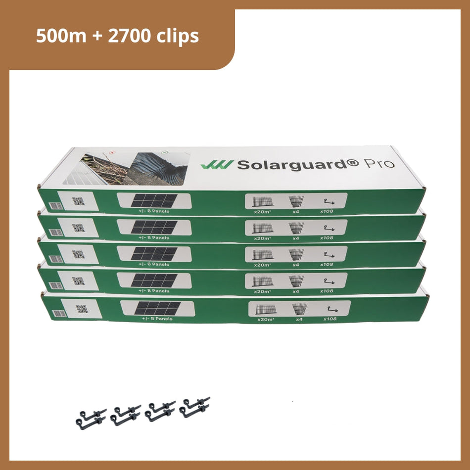 Solarguard® Pro Pakket Brons 500 Meter + 2700 Clips