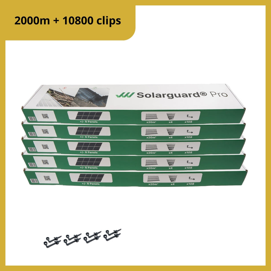 Solarguard® Pro Pakket Goud 2000 Meter + 10.800 Clips