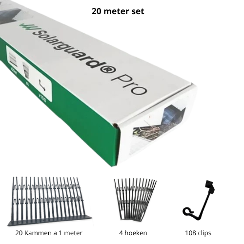 Solarguard® Pro Vogelwering Set 20 Meter Universele Clips