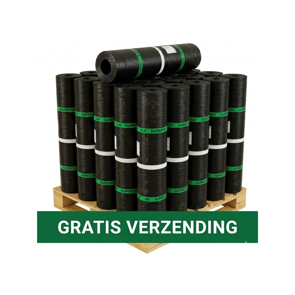 Supertec Bitumen Dakbedekking Zwart Gemin PALLET AANBIEDING | 470K24 | 5x1 Meter