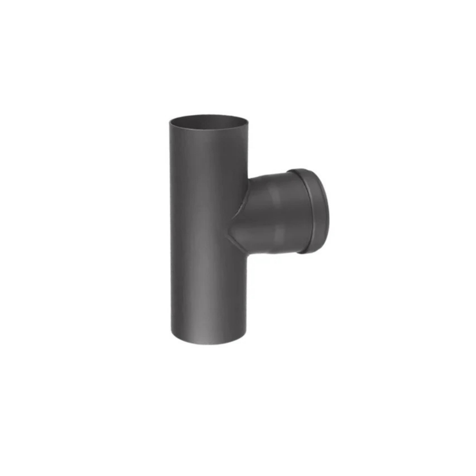 T-Stuk + Dop Zwart Pellet Ø80 mm
