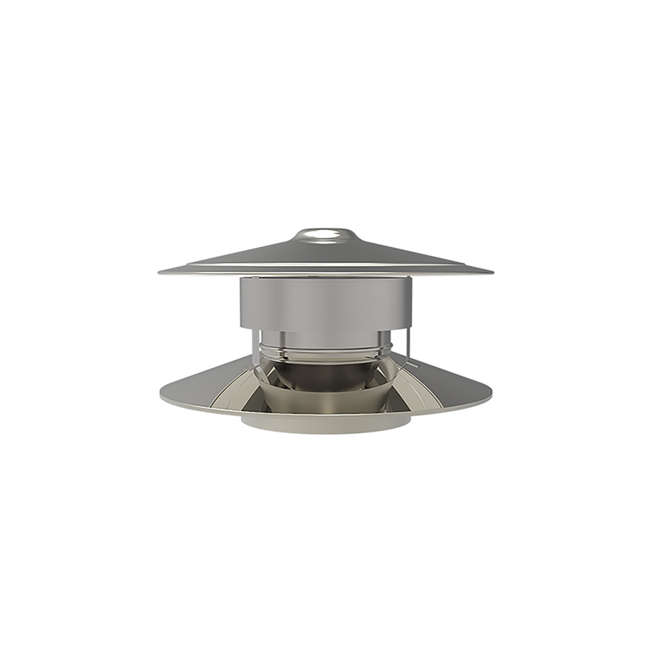 Trekkap Anti Valwind | TBV Dubbelwandig RVS Ø200 mm
