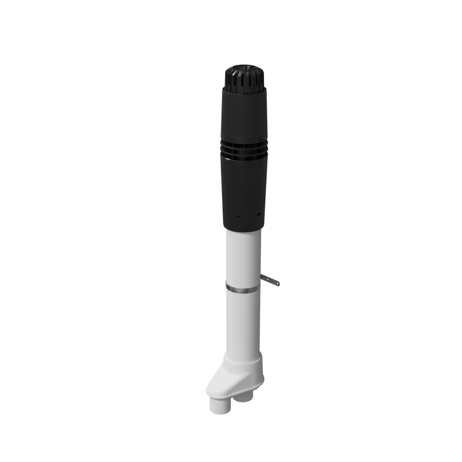 Ubbink Rolux 5G Dakdoorvoer HR | Par 80-80 PP/KS 80/125 1280mm zwart
