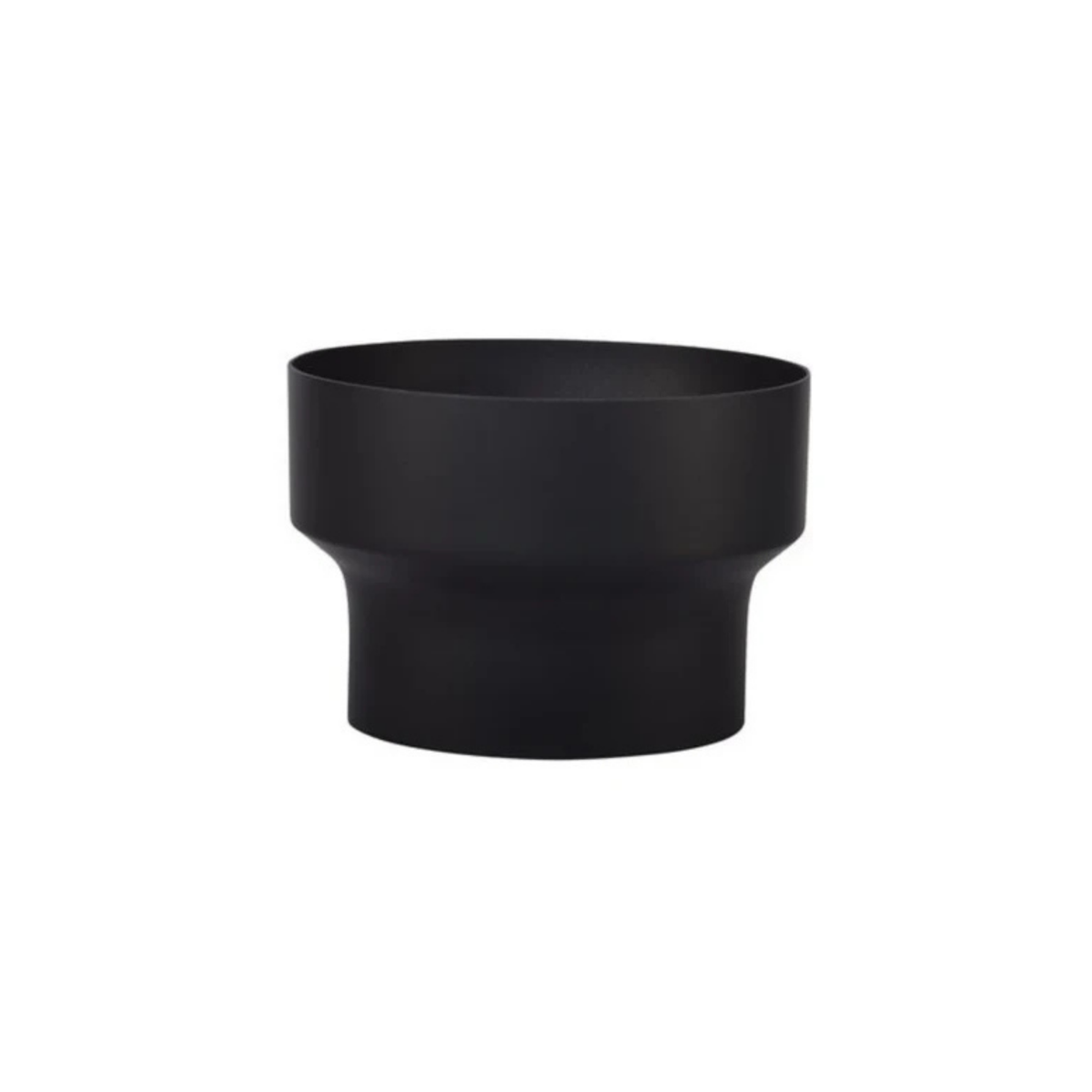 Verloop Onder Ø200-160 mm Zwart Staal 2mm
