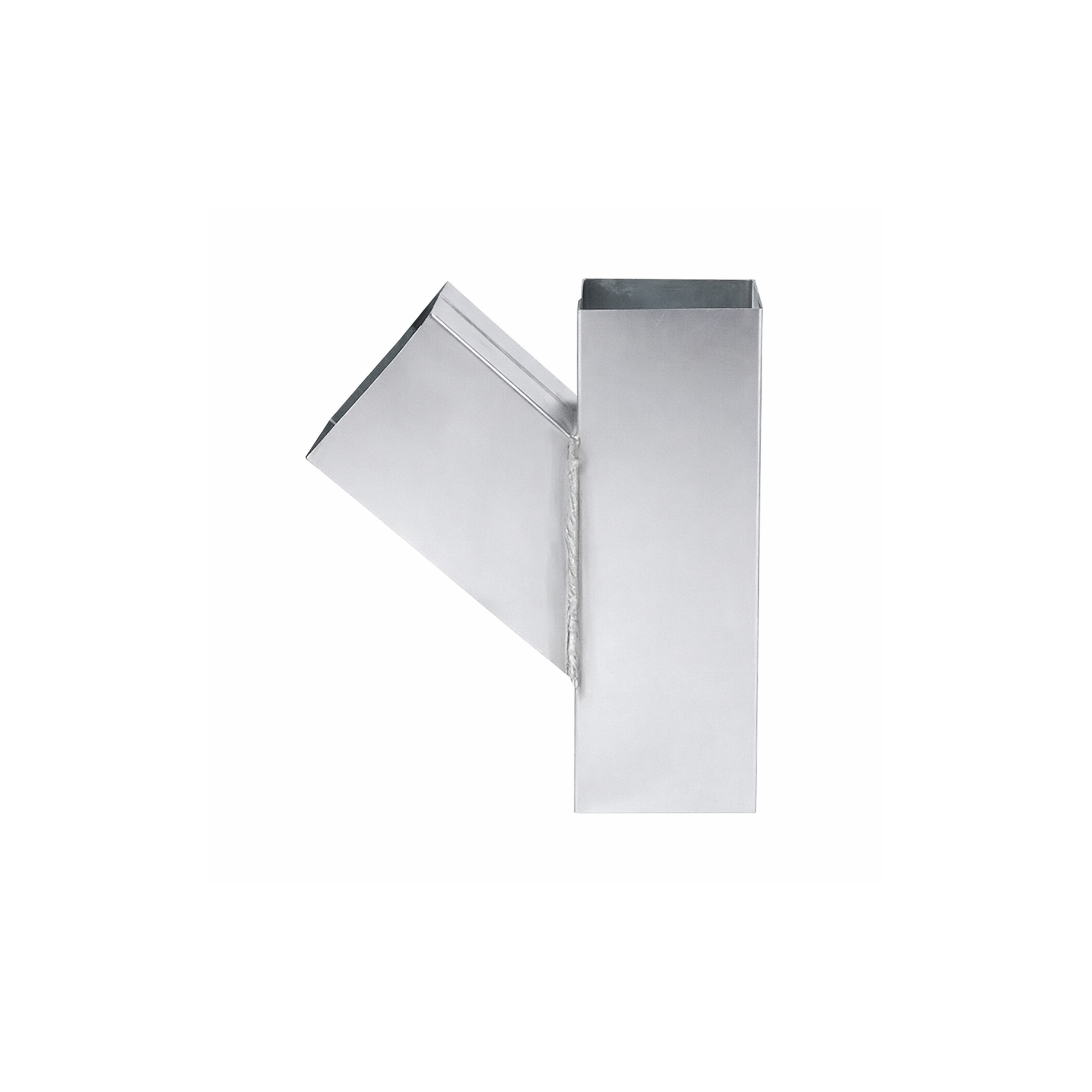 Zink Vierkant T-stuk 45° | 100 x 100 mm