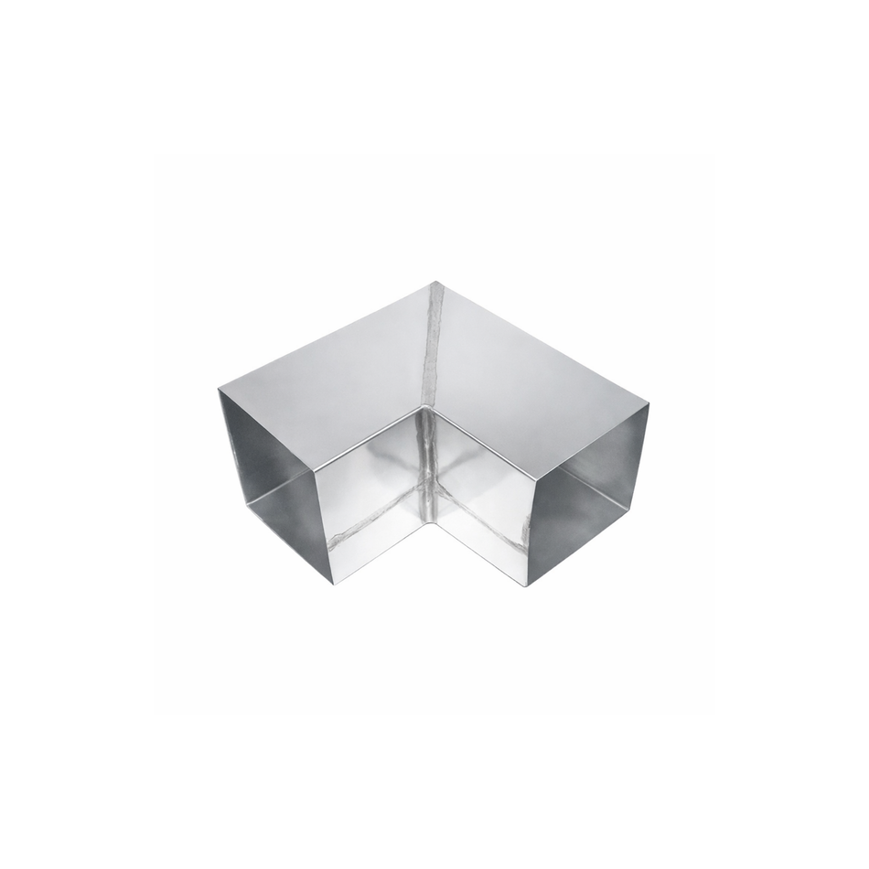Zink Vierkant Verstekbocht 90° | 100 x 100 mm