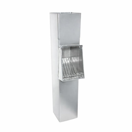 Zinken Bladvanger Vierkant met RVS Rooster | 100 x 100 mm
