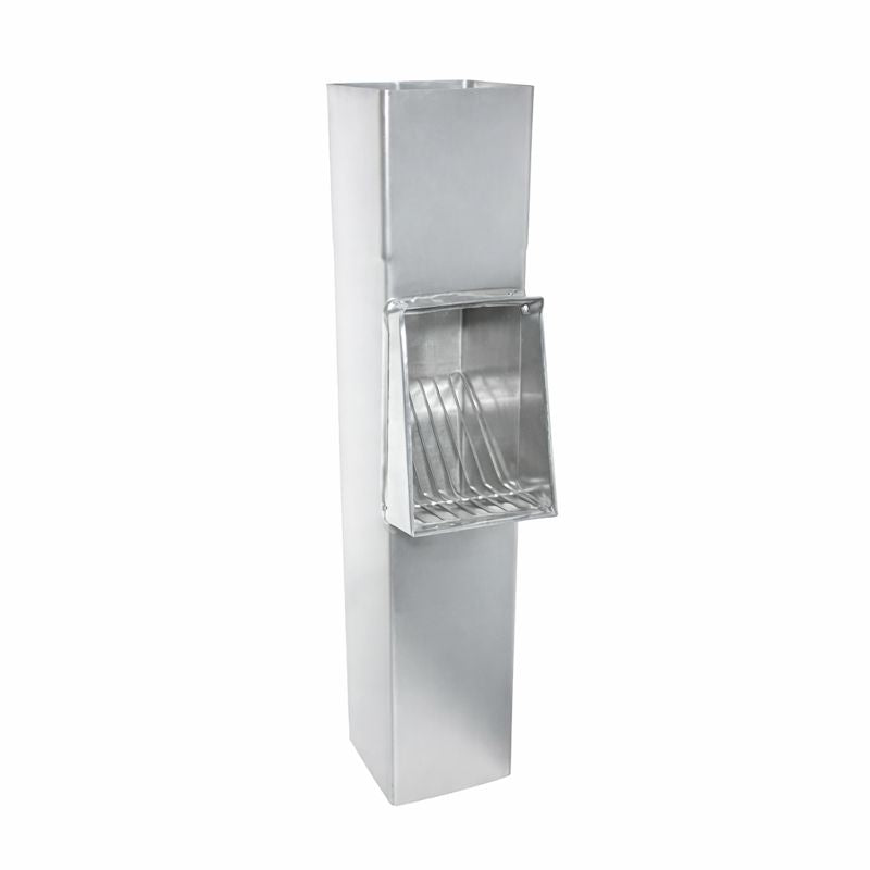 Zinken Bladvanger Vierkant met RVS Rooster | 80 x 80 mm