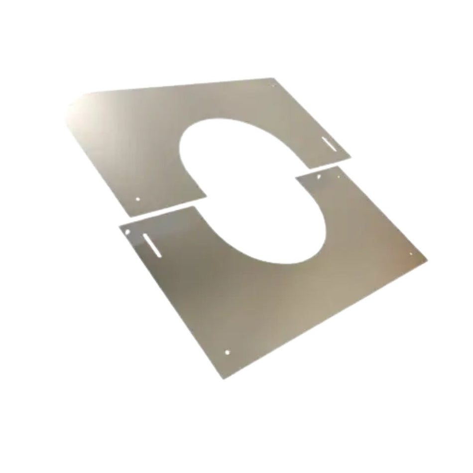 Centreerplaat 30-45° | TBV DW RVS Ø125 mm | TBV EW Ø175 mm