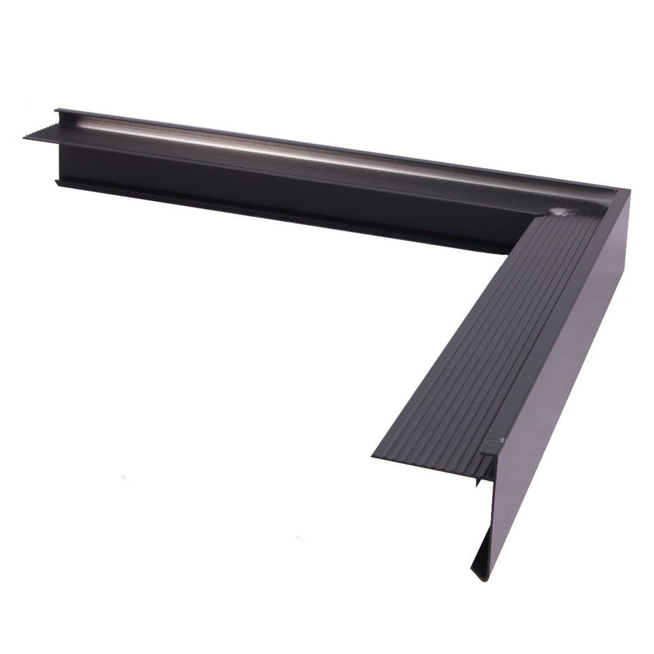 Daktrim Aluminium | 60x64 mm | Buitenhoek 500x500 mm | Antraciet RAL7016