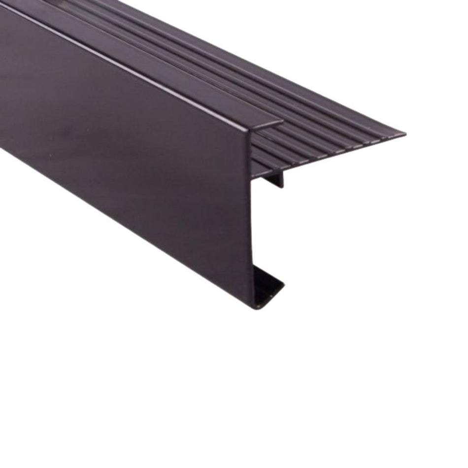 Daktrim Aluminium | 60X64 mm | Lengte a 2,5 meter | Zwart RAL9005