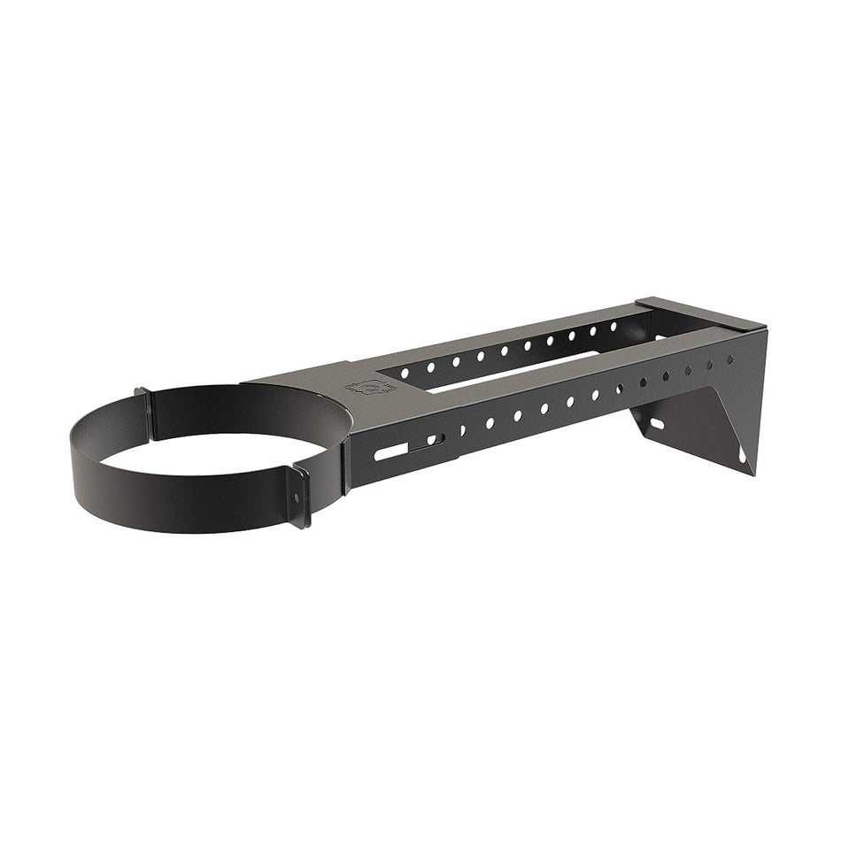 Muurbeugel 8-44 Cm | Zwart RAL 9004 | TBV DW RVS Ø150 mm | TBV EW Ø200 mm