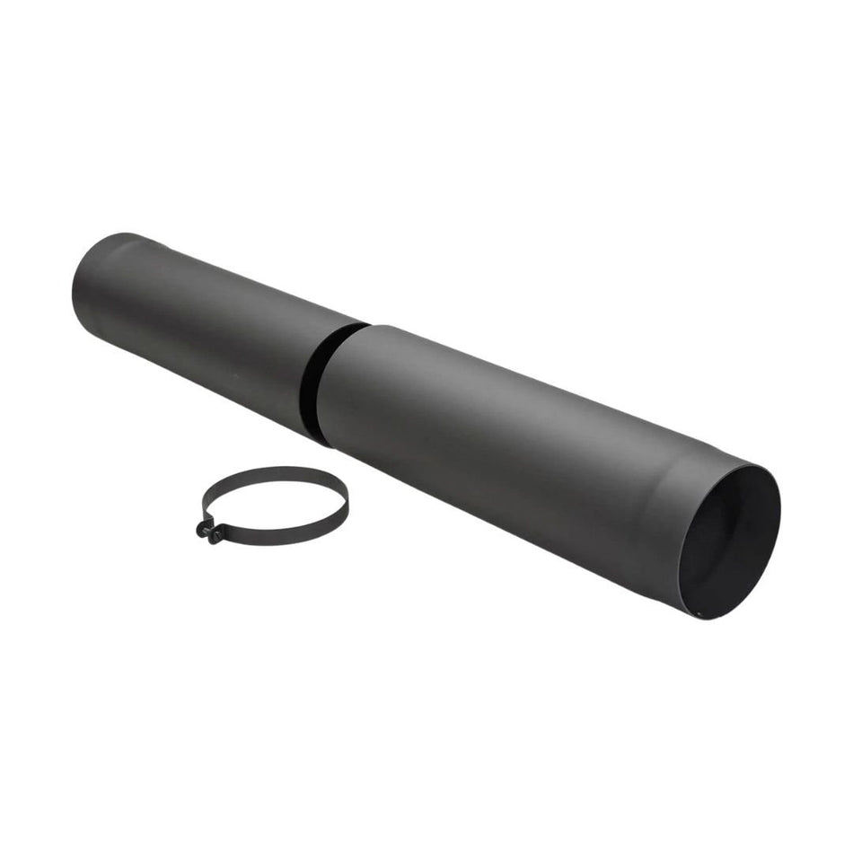 Paspijp 40Cm Rookkanaal Zwart Staal 2mm Ø130 mm