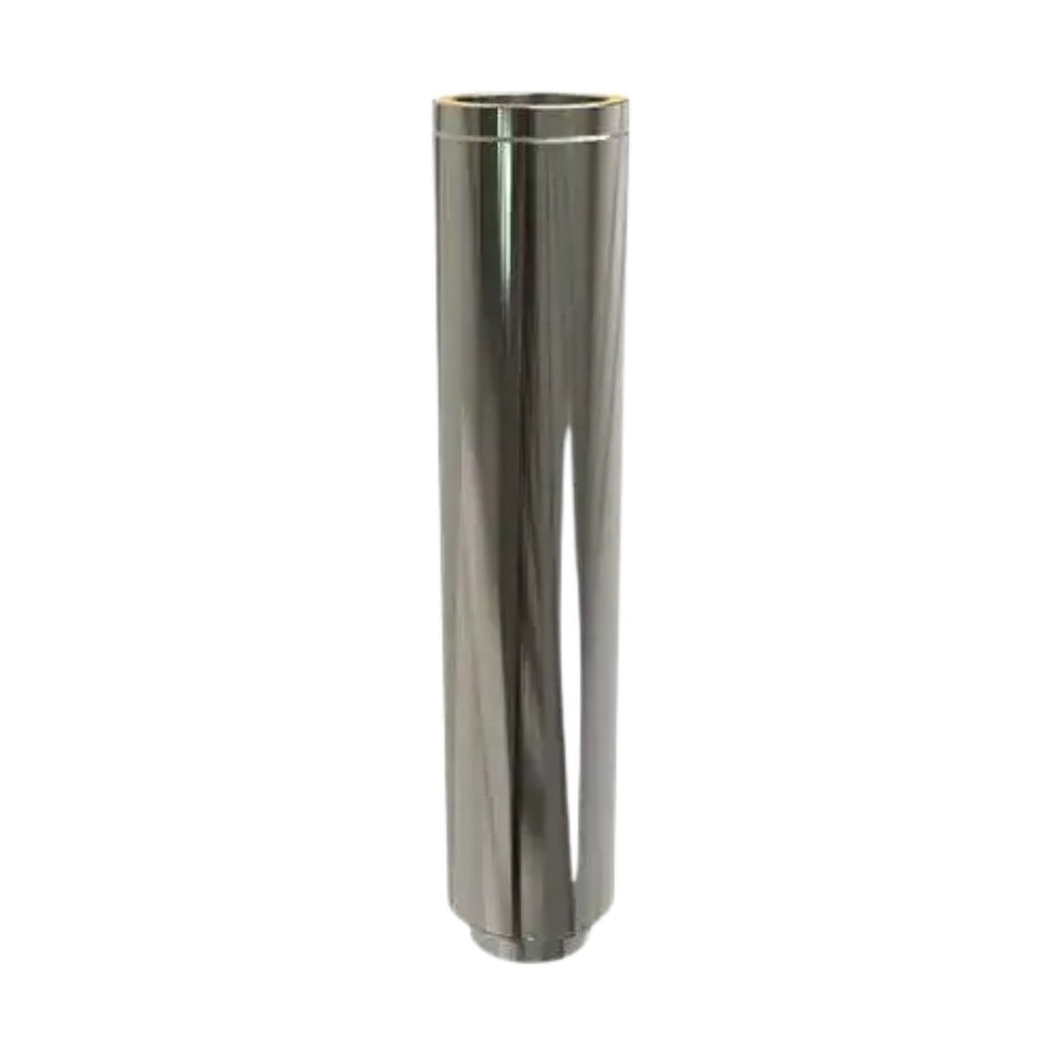 Pijp 100 Cm | Incl Onderaansluitstuk | TBV DW RVS Ø125 mm