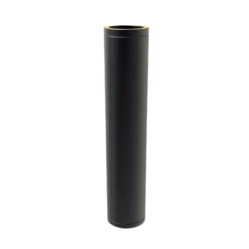 Pijp 100 Cm | Zwart (Ral9004) | Ø100 mm | Dubbelwandig