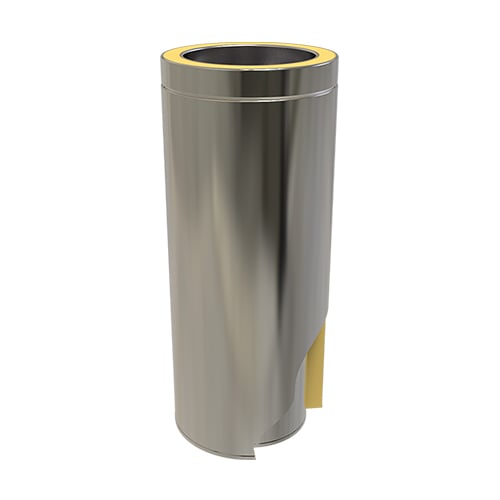 Pijp 50 Cm | Met Nisbus | TBV DW RVS Ø125 mm